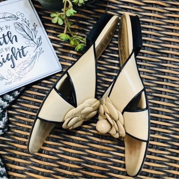 ⭐️🌟Authentic CHANEL Camellia CC Slide Sandals Sz 39 - Picture 8 of 11